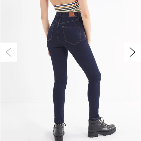 BDG Twig High-Rise Skinny Jean - Dark Wash - Picture 1 of 6